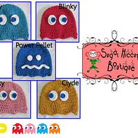 Pac Man's Arch Enemies Crochet Hats - Project by Heather Macias