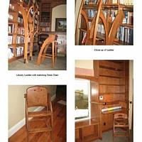 library, ladder, book cases,and stool. - Project by Quin W.