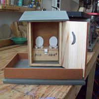 out house bird feeder finish
