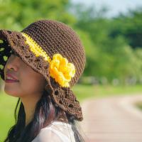 cappuccino sun hat - Project by jane
