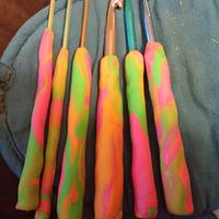 clay handles on my crochet hooks - Project by Down Home Crochet