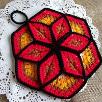 Lucky Star Crochet Pot Holder - Project by Liliacraftparty