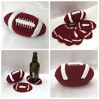 Football Coaster Set - American - Project by Ling Ryan