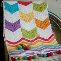 Chevron mix up toddler blanket