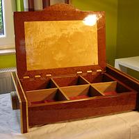 Wooden case with marquetry