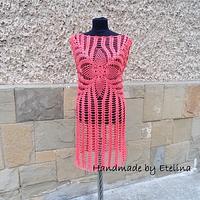 Coral Crochet Women Dress