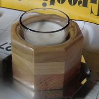 Octagon Candle Holder with miror base #2 - Project by Renee Turner