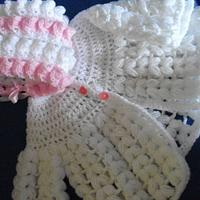 crochet matinee set - Project by mobilecrafts