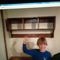 Coat & hat rack my son & I built - Project by SmittyE