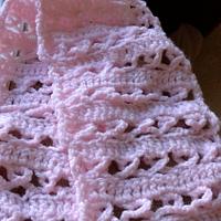 my take on a scarf for breast cancer since its october  - Project by evepudding