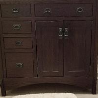 Arts and crafts style vanity and conforming med cabinet and shelf - Project by a1jim