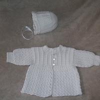 Newborn Sweater and Bonnet - Project by MJ