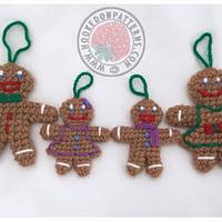 Gingerbread Family Christmas Tree Decorations 