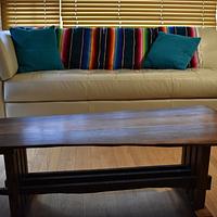 live edge oak coffee table