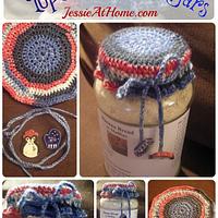 Crochet tops for jar gifts