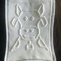 Crochet blanket baby cow