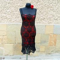 Crochet Black Dress, Black Lace Dress, Crochet Dress, Summer Dress , Crochet Resort Dress - Project by etelina