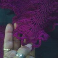 Bright knitted shawl