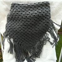 Grey Fringed Shawl/Scarf