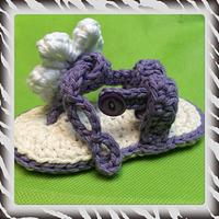 Purple Cotton Toddler Sandals