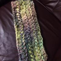 Watercolor Hairpin Lace Scarf