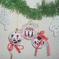 Crocheted Christmas decorations, Сhristmas Balls tree, Balls tree ornaments, New Year Decoration - Project by etelina