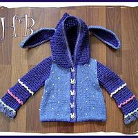 Spring Bunny Hooded Crochet/Knit Jacket