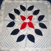 3 row leaf blanket - Project by mobilecrafts