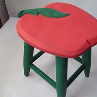 small apple stool - Project by jim webster