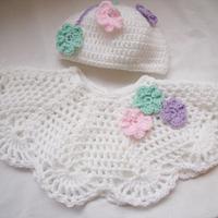 Crocheted Poncho and pull on hat - Project by Catherine 