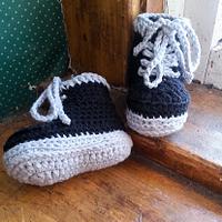 crocheted Baby Boy Boots