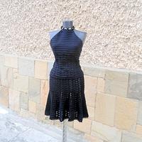 Crochet Suit, Black Crochet Suit , Two Piece Suit, Crochet Top and Skirt, Women Lace Costume