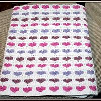 Heart baby blanket