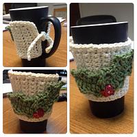 Coffee Cup Cozie with Holly and Button Berries - Project by Alana Judah