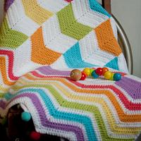 Chevron mix up toddler blanket - Project by telferdesigns