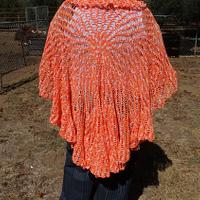 Varigated orange Wedding shawl - Project by Kristi