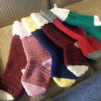 Crocheted Christmas stockings - Project by Shirley