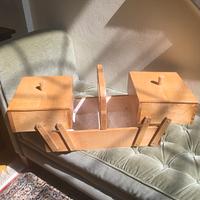 Cantilevered sewing box