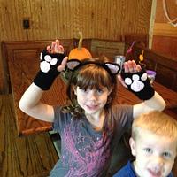 Kitty ears and paw mits - Project by Allison