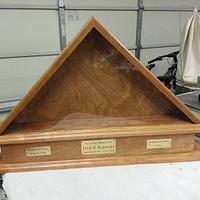 Flag Memorial Case with Urn Box