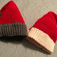 Crocheted Santa Hats - Project by Shirley