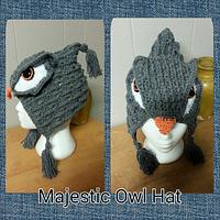 crocheted child size Majestic Owl Hat - Project by bamwam