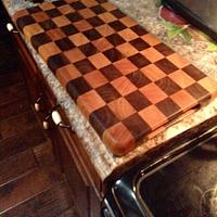 Checker Board design cutting board - Project by Jeff Moore