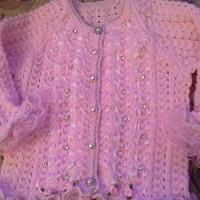 pink sparkle cardigan 6-12mths  - Project by evepudding