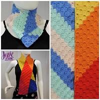 Scarf Squared – Double Crochet C2C Box Stitch Tutorial - Project by JessieAtHome