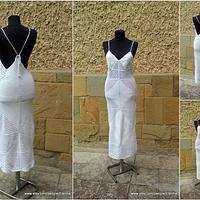 White Crochet Coverup Dress,Syra Crochet Maxi Dress, Crochet Beach Dress, Summer Crochet Dress