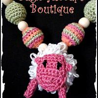 Little Lambie Crochet Nursing Necklace