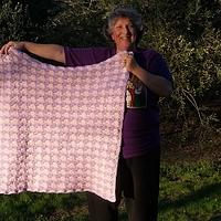 Pink and lavender baby blanket