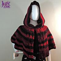 Hooded Cabled Cape