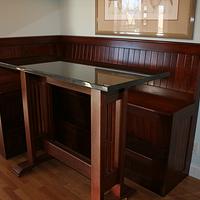 Cherry Pub Styls Bench and Table